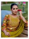 Kavya Vol 1 By Diya Trends Vertican Printed Kurti With Bottom Dupatta